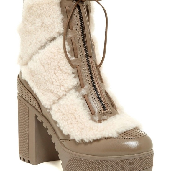 ATELJE71 Asta SHEARLING Zip Lug Ankle boot 6.5 /37 - Picture 3 of 8